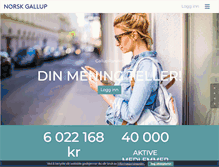 Tablet Screenshot of galluppanelet.no